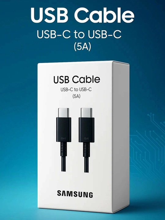 USB-C to USB-C zaryad kabeli 5A Fast Charging Samsung va Android uchun - 