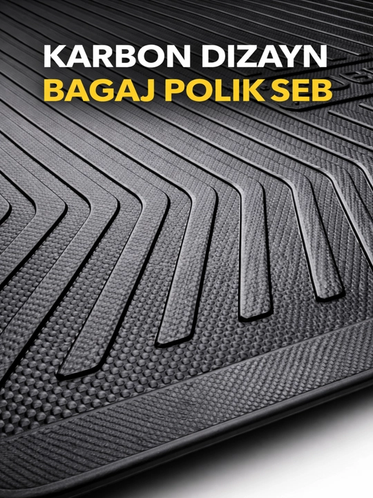 Karbon dizayn bagaj polik — suvdan himoyalovchi, barqaror, universal avtomobil gilamchasi - 