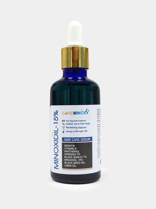 Soch va soqol o‘sishi uchun Minoksidil 15% Care Minoxy zardobi, 60 ml