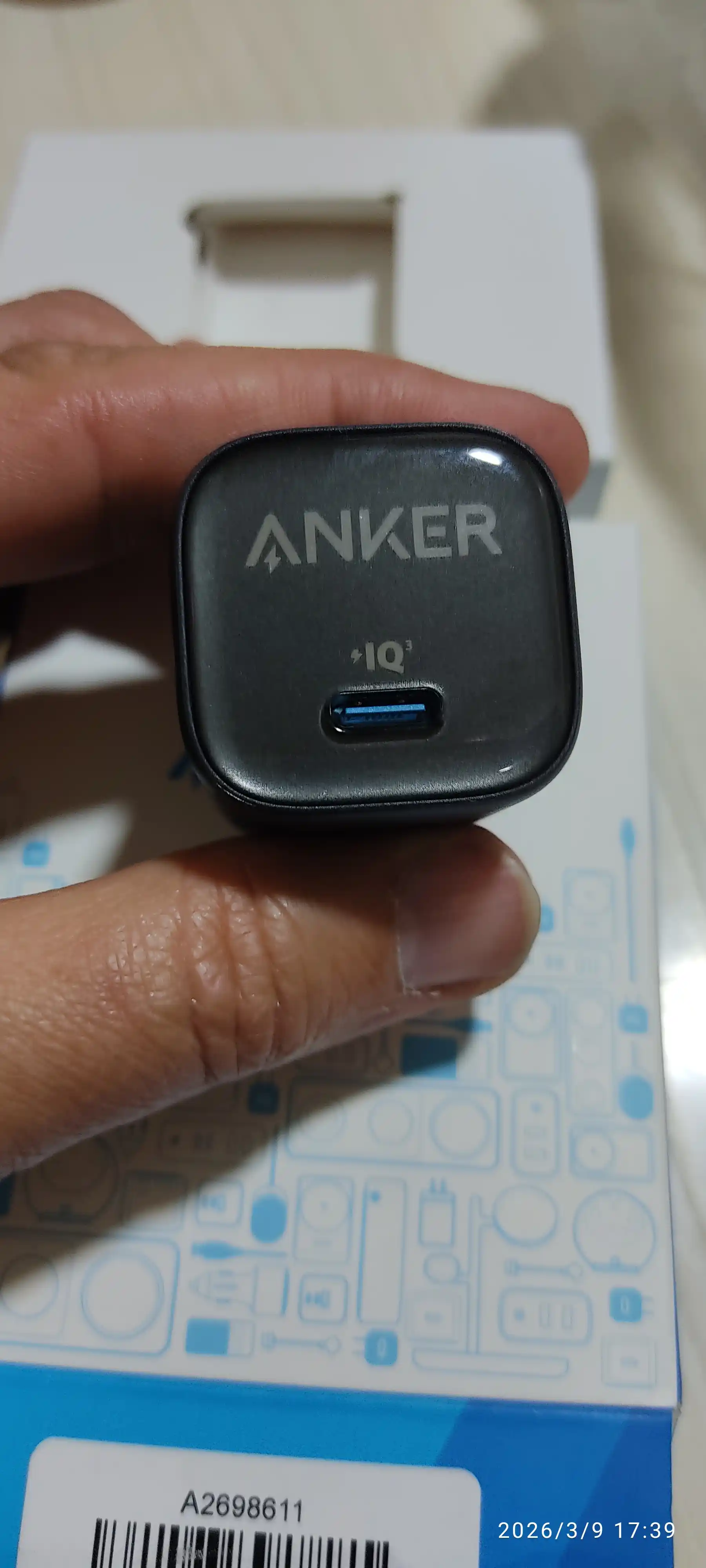 ANKER ZOLO Pro 20W/30W/45W tez zaryadlovchi adapter USB-C iPhone, Samsung uchun