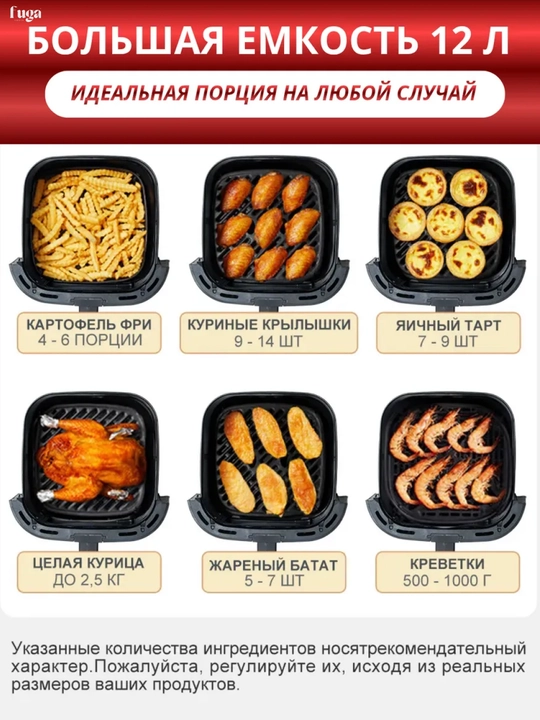 Аэрогриль электрический UAKEEN (линейка моделей 10л, 12л, 14л)