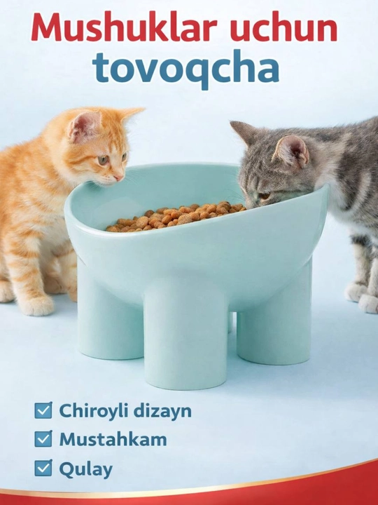 Itlar va mushuklar uchun avtomatik oziq-ovqat idishi
