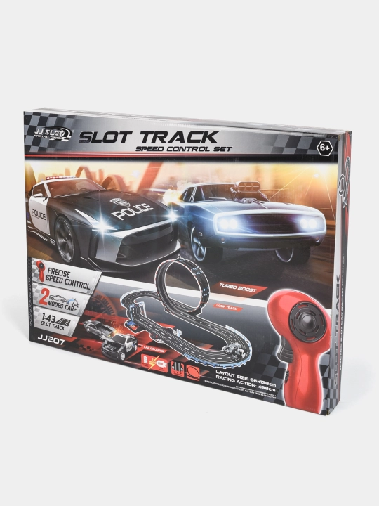 Детская гоночная трасса (автотрек) Slot Track Racing, 2 машинки, управление с пульта