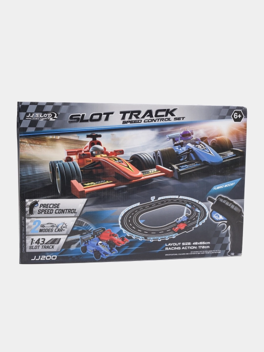 Детская гоночная трасса (автотрек) Slot Track Racing, 2 машинки, управление с пульта