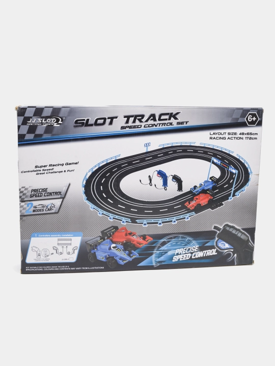 Детская гоночная трасса (автотрек) Slot Track Racing, 2 машинки, управление с пульта