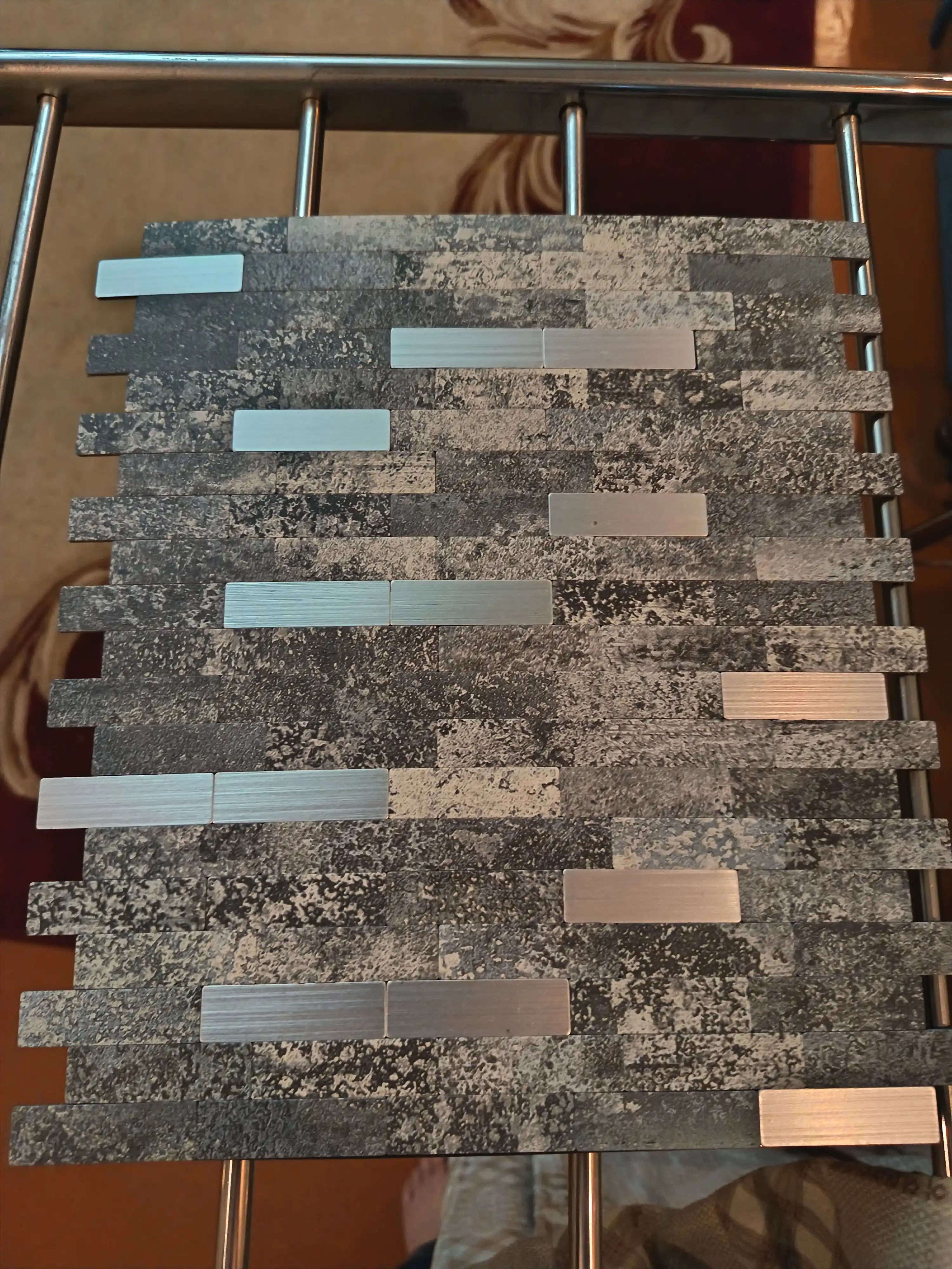 Devor uchun o‘zi yopishadigan mozaikali qattiq pvx panel 30.3 × 27.5 sm, bezakli 3D panel