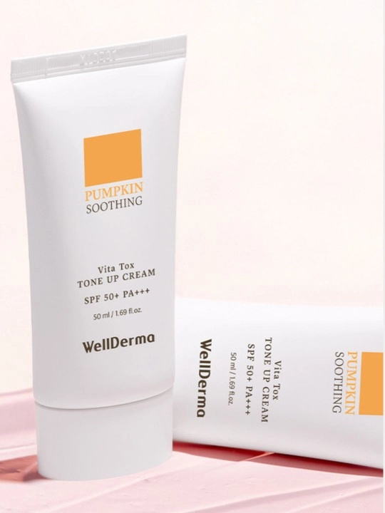 Krem WellDerma Pumpkin Vita Tox Tone Up Cream SPF50+ PA+++ (50 ml)