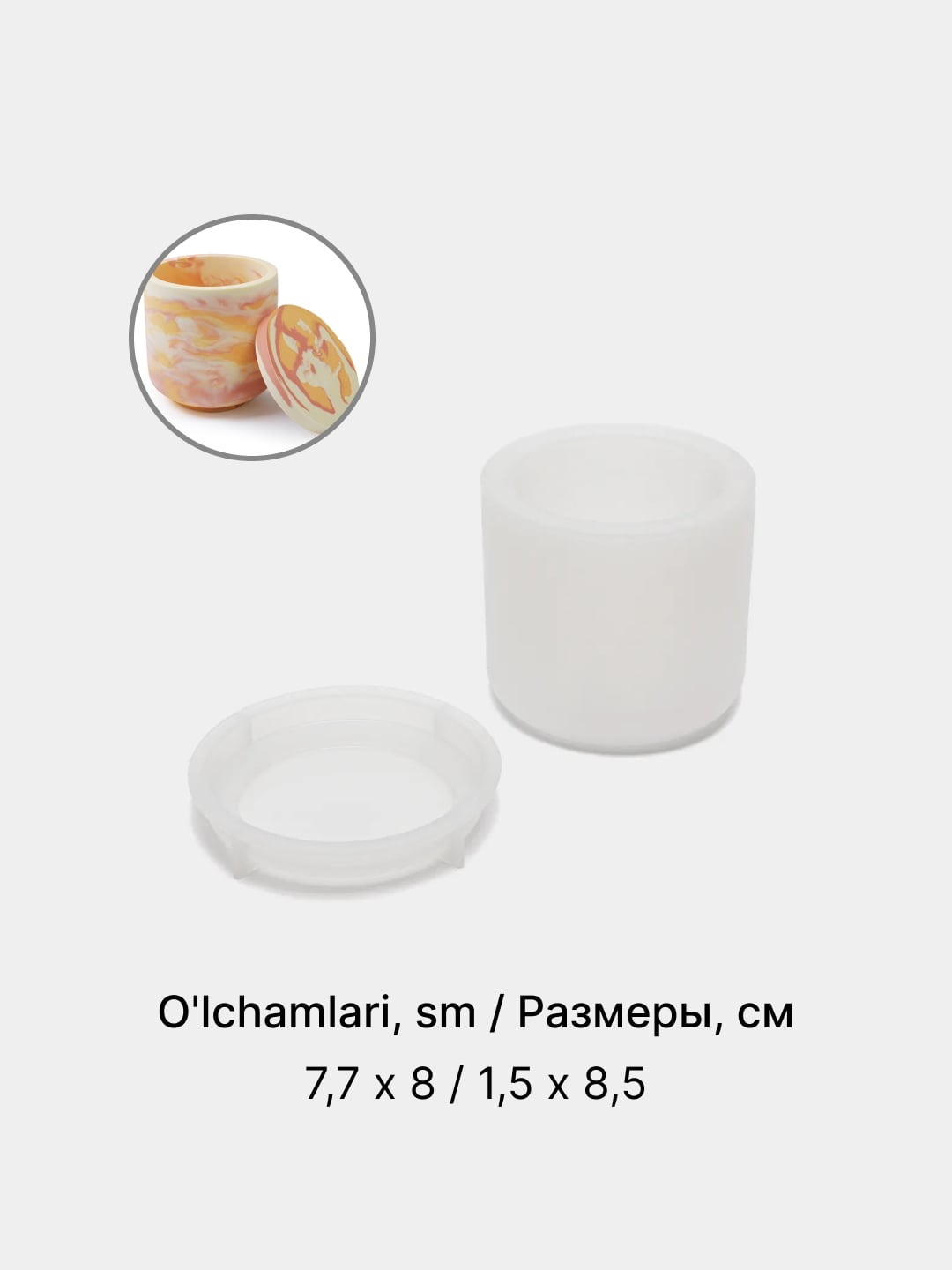 Gips, epoksid smolasi uchun silikon qolip quticha, mold quticha