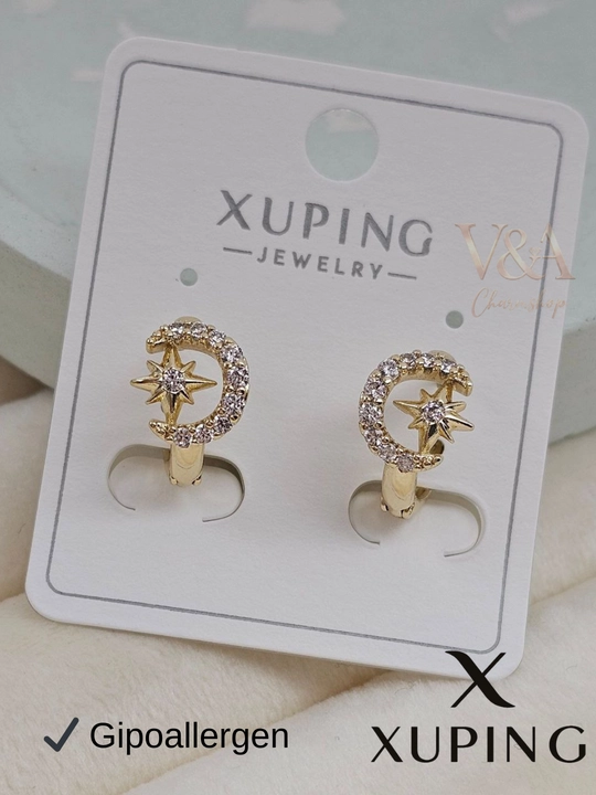 Серьги XUPING «Луна и Звезда» с фианитами