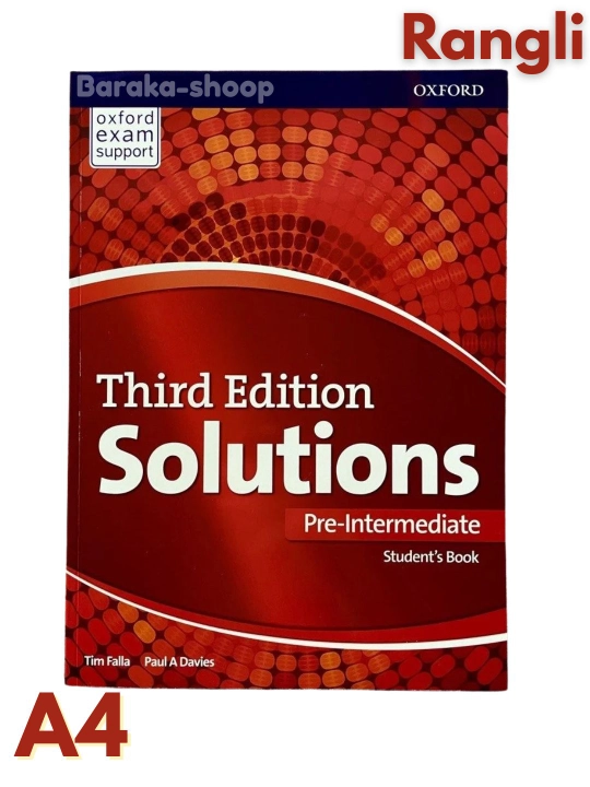 Solutions third Edition. Elementary, Pre-intermediate, Intermediate. Studentbook+Workbook