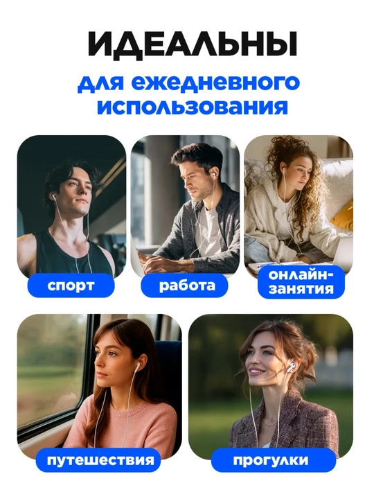IPhone va Android smartfonlari uchun Lightning va Type-C ulagichli simli quloqchinlar