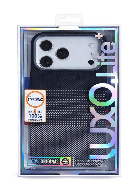IPhone 17 Pro Max uchun Luxo Carbon Magsafe magnitli g'ilofi