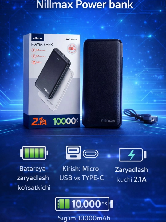Power Bank Nillmax NPB-001-10 10000mAh - 