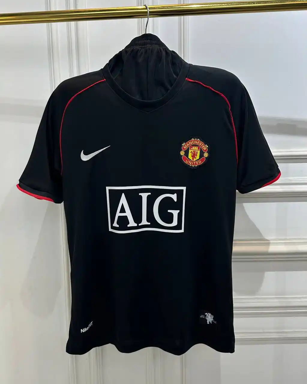 Futbol retro-forma - "Manchester Yunayted 2008", qora rang, yengi kalta, sport kiyim
