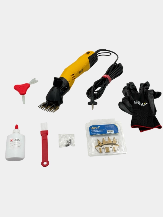 Ubay Tools UB-1200 qo'y qirqish mashinkasi: 500 Vt, 3000 ayl/daq va to'liq to'plam