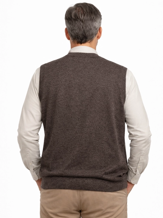 Erkaklar trikotaj nimchasi, tugmali yengsiz, bahor-kuz, XL-5XL