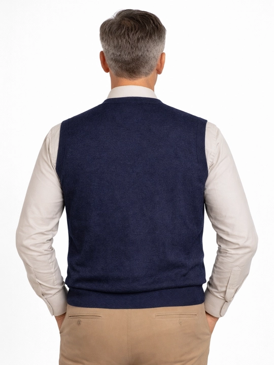 Erkaklar trikotaj nimchasi, tugmali yengsiz, bahor-kuz, XL-5XL