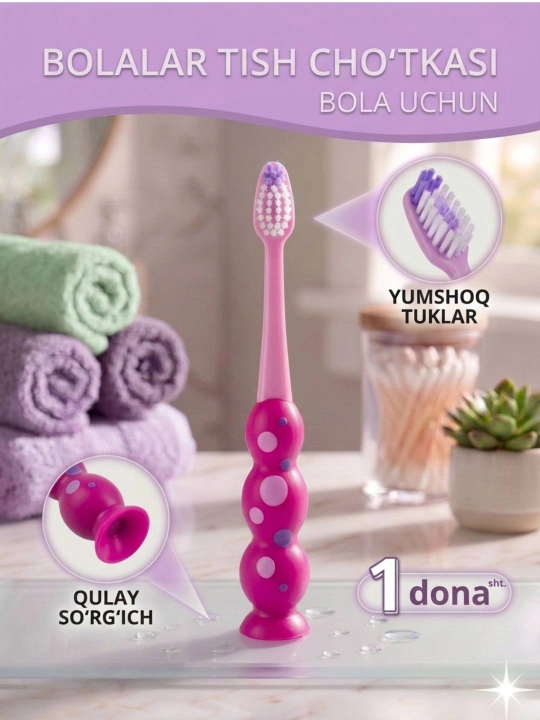 Tish cho‘tkasi, 1+1, yumshoq, chidamli, anti-yopishqoq qoplamali - 