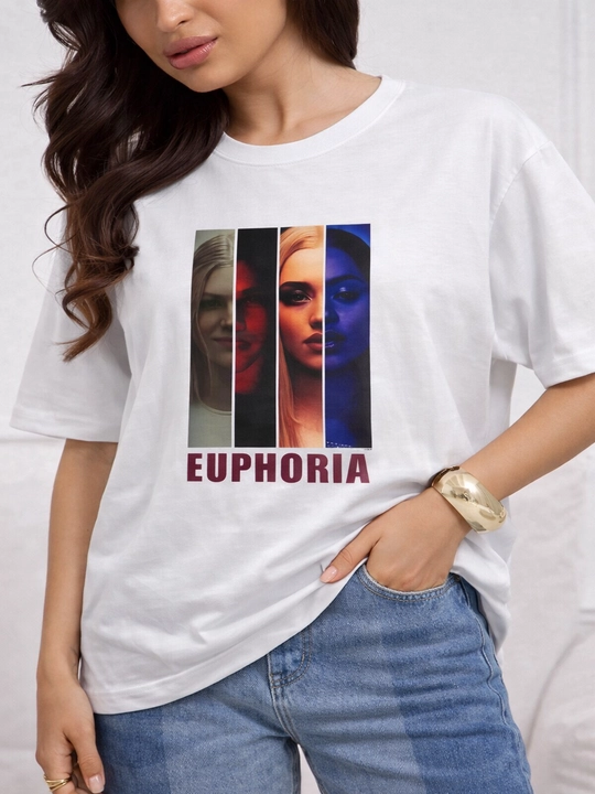 Футболка женская, oversize, хлопок, базовая, спортивная, однотонная