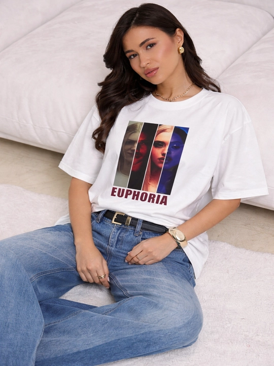 Футболка женская, oversize, хлопок, базовая, спортивная, однотонная