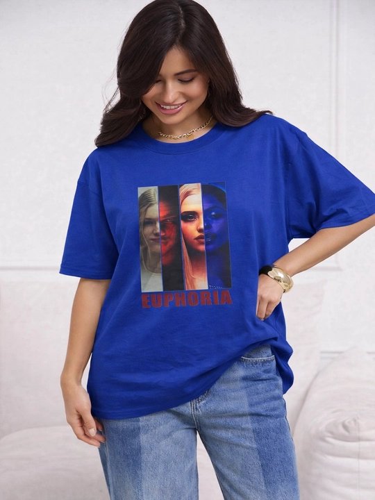 Футболка женская, oversize, хлопок, базовая, спортивная, однотонная