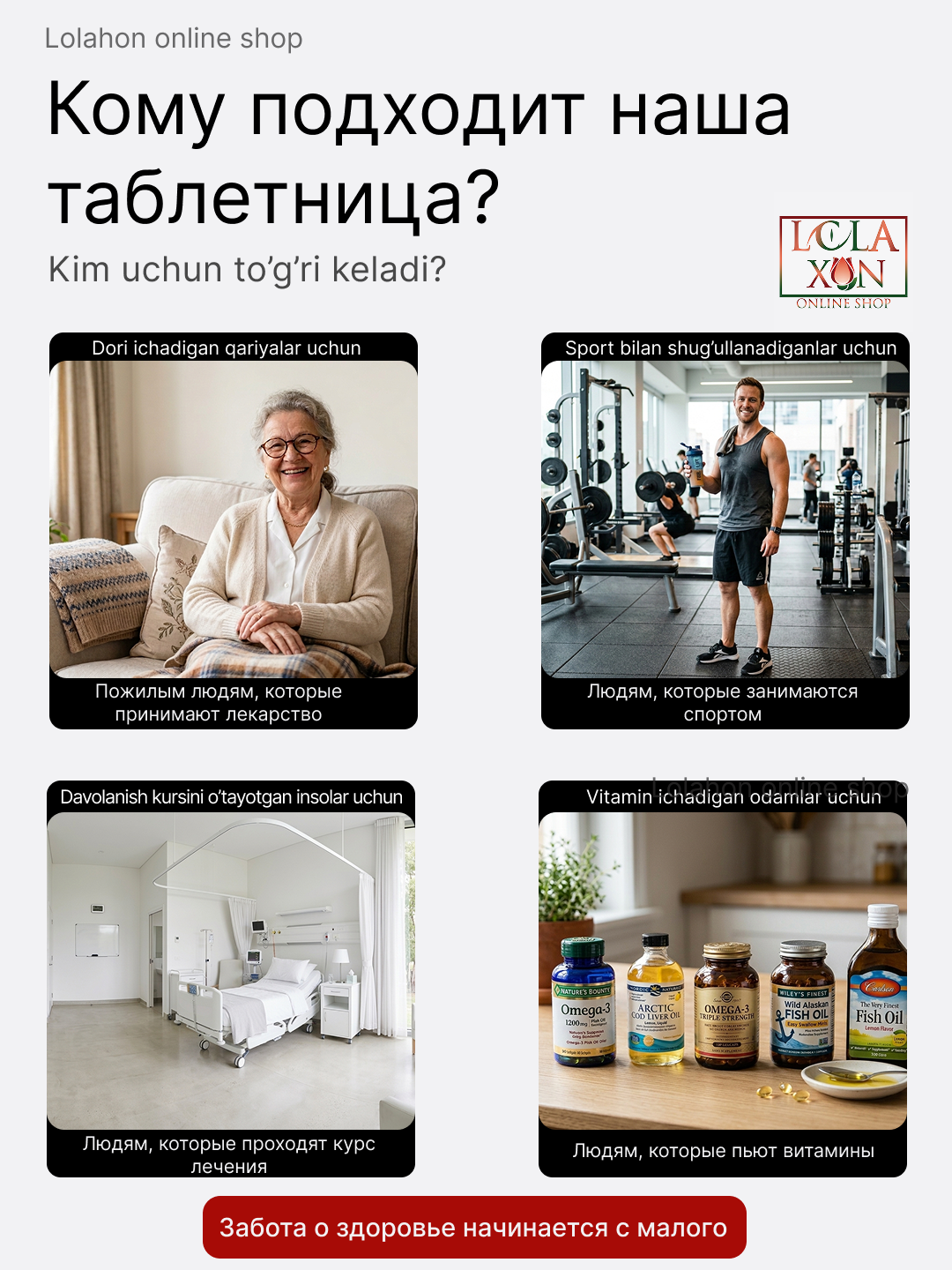 Таблетница, контейнер для лекарств и витаминов, органайзер для таблеток