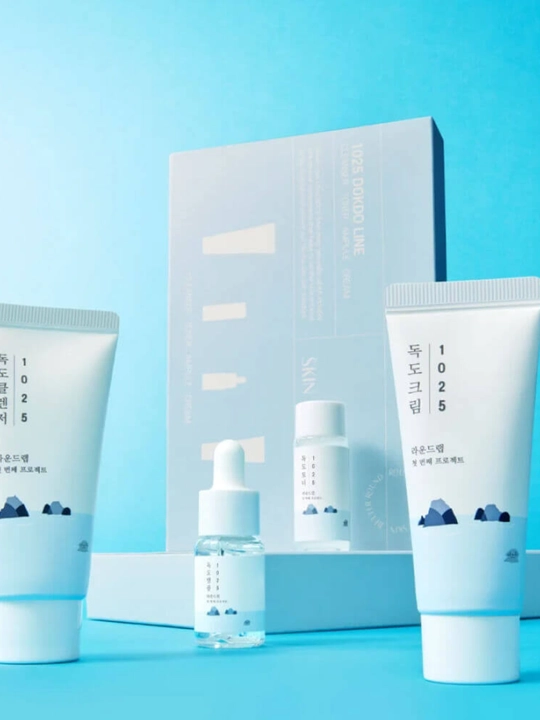 Round Lab 1025 Dokdo Travel-Friendly Mini Skincare Kit — мини-набор ухода за кожей