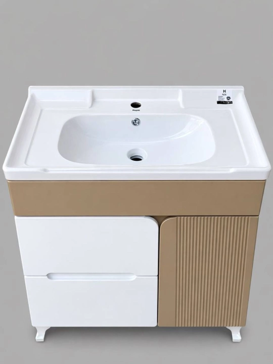 Раковина с тумбой Sitong для ванной керамическая раковина шкаф MDF 80×47 см, Китай