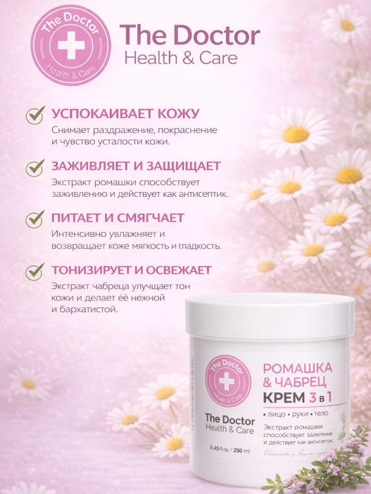 3 dan 1 gacha universal krem, uy shifokori, romashka va kekik, 250 ml - 