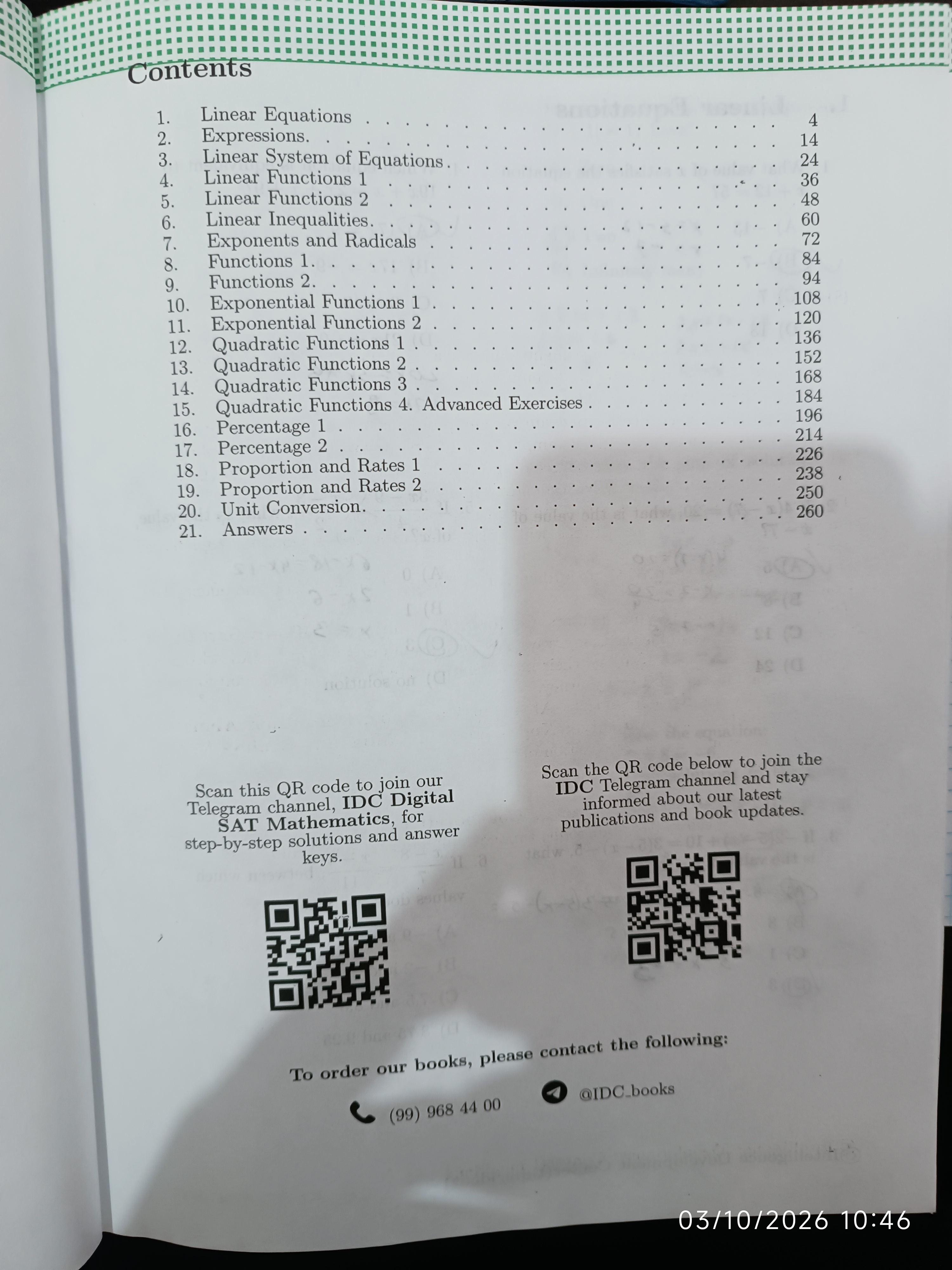IDC SAT, SAT Mathematics Part 1, SAT математика, Digital SAT, SAT Math 2026