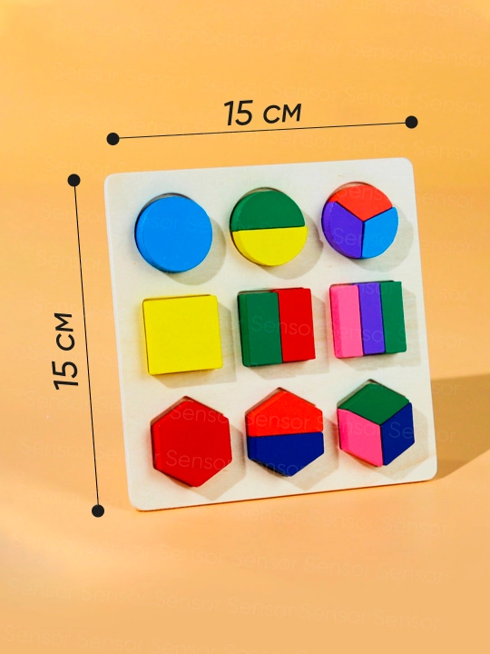 Montessori yogoch sorter geometrik shakllar o'yini
