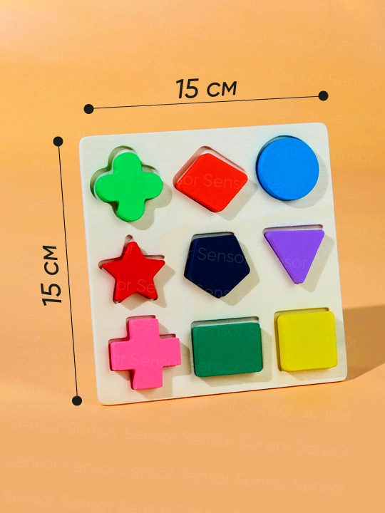 Montessori yogoch sorter geometrik shakllar o'yini