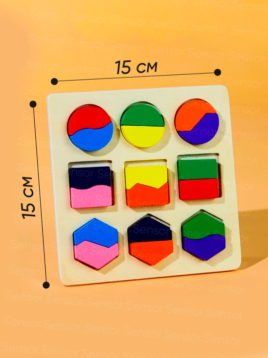 Montessori yogoch sorter geometrik shakllar o'yini