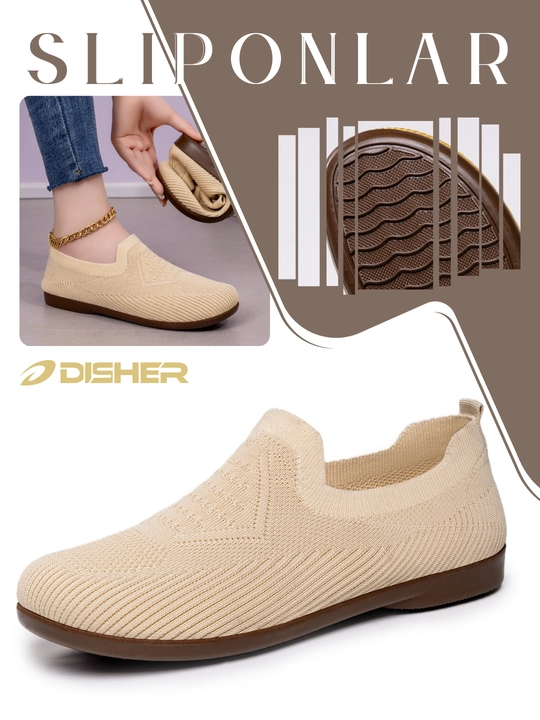 Ayollar sliponlari DISHER KnitEase