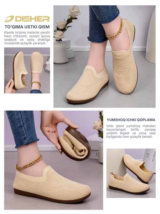 Ayollar sliponlari DISHER KnitEase