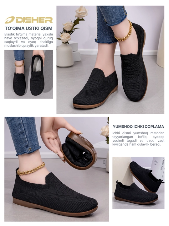 Ayollar sliponlari DISHER KnitEase