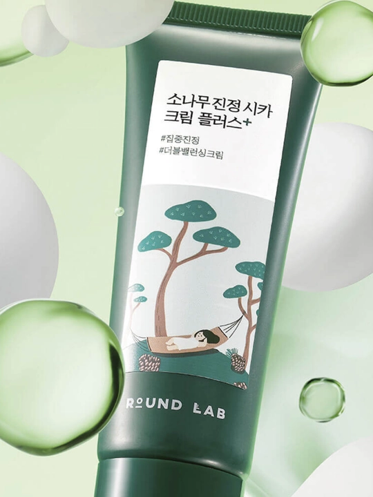 Успокаивающий крем для проблемной кожи Round Lab Pine Calming Cica Cream Plus