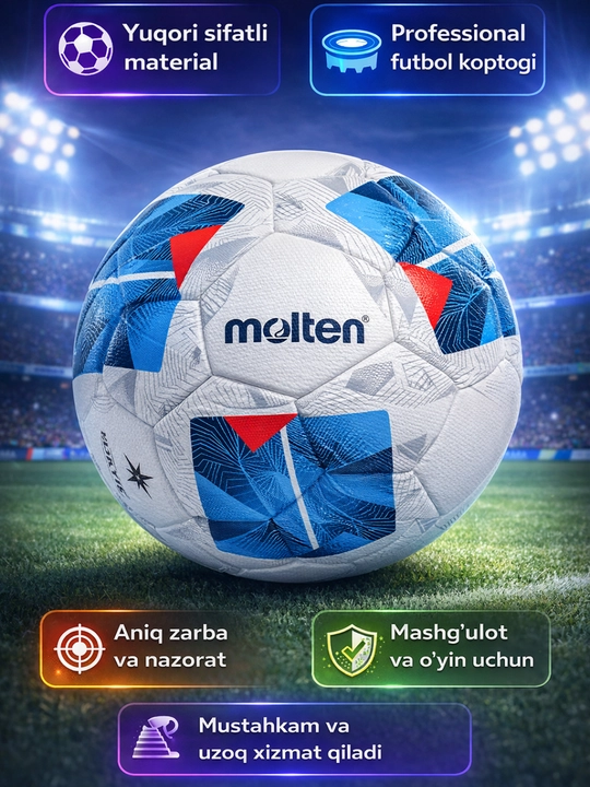 Futbol uchun professional koptok, mashg‘ulot va o‘yin uchun - 