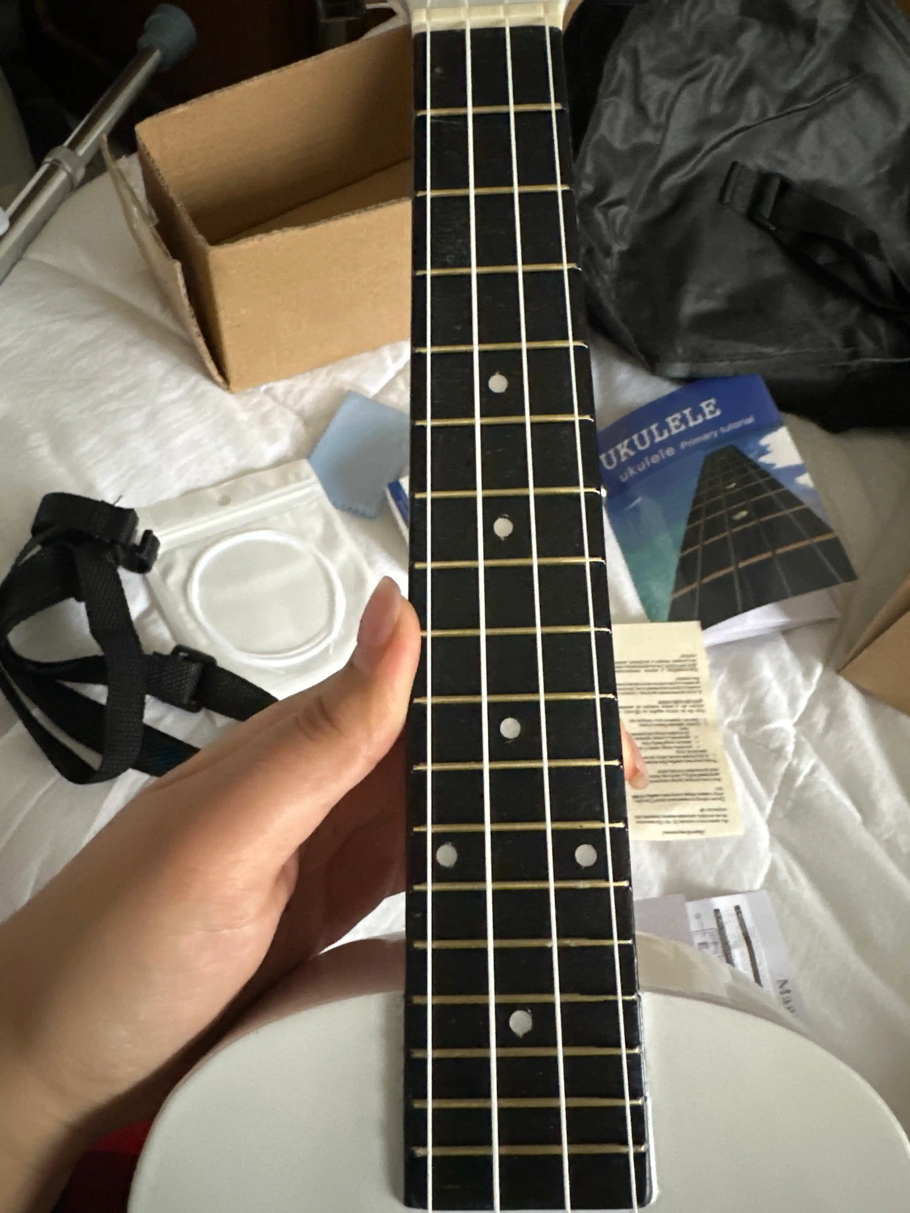 Konsert ukulelesi, 58 sm, musiqa asboblari to‘plami, mini gitara