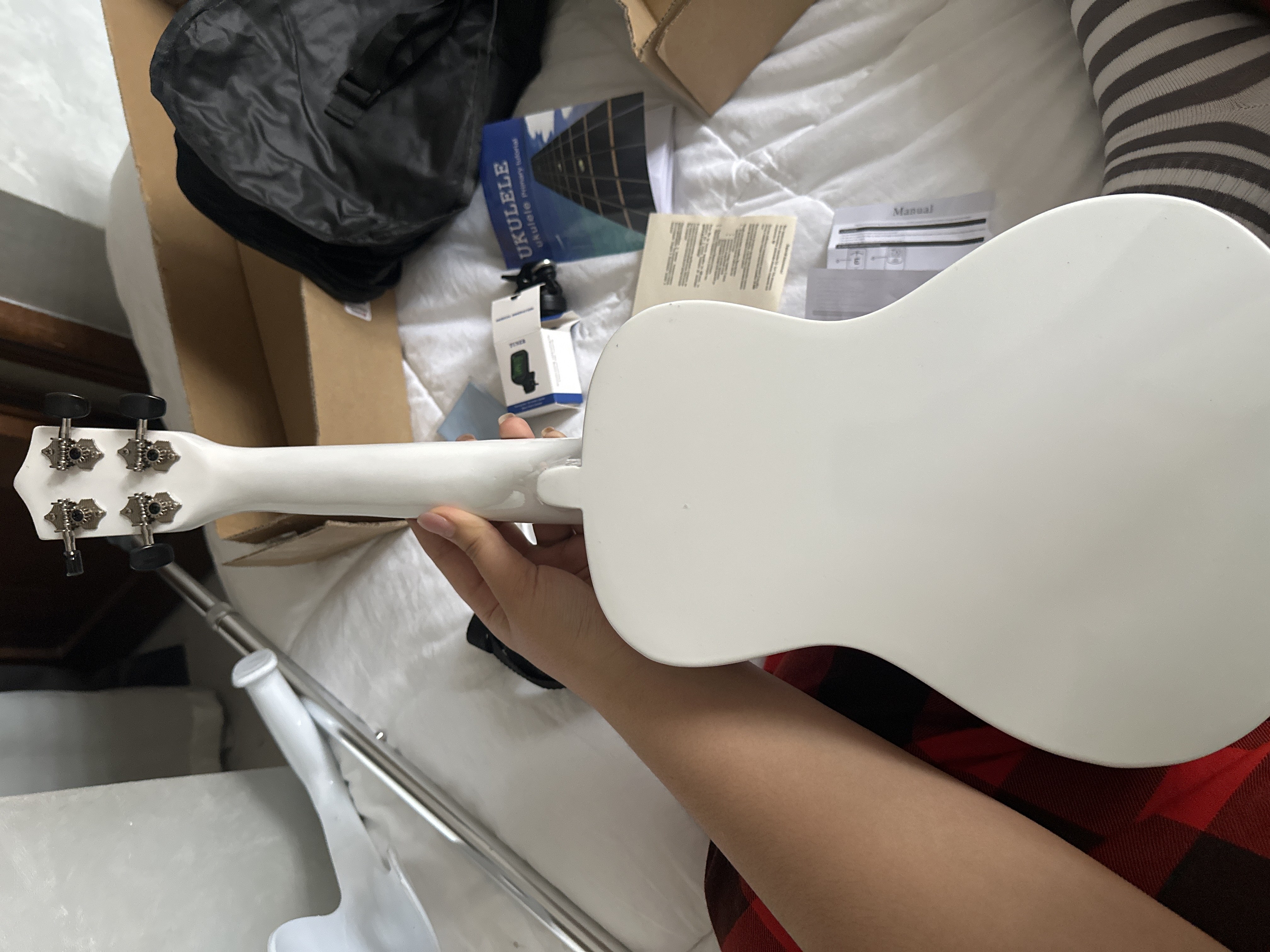 Konsert ukulelesi, 58 sm, musiqa asboblari to‘plami, mini gitara