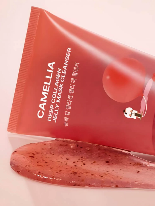 Round Lab Camellia Deep Collagen Jelly Mask Cleanser — kameliya kollagenli gel maska