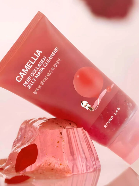 Round Lab Camellia Deep Collagen Jelly Mask Cleanser — kameliya kollagenli gel maska