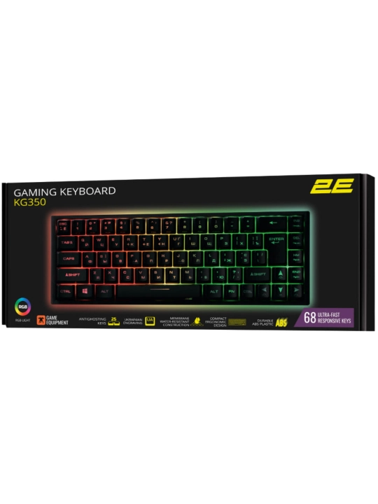 2E Gaming KG350 68 tugmachali membranali klaviatura - 