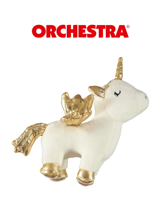 Yumshoq o‘yinchoq Orchestra yakkashox (Unicorn), bolalar uchun plush o‘yinchoq