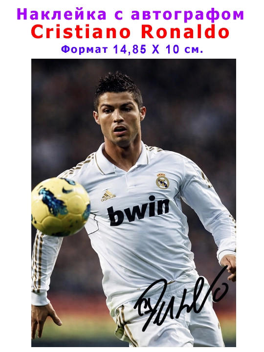 A4 formatli stiker posterlar va avtograf bilan mashhur futbolchilarning mini stiker - 