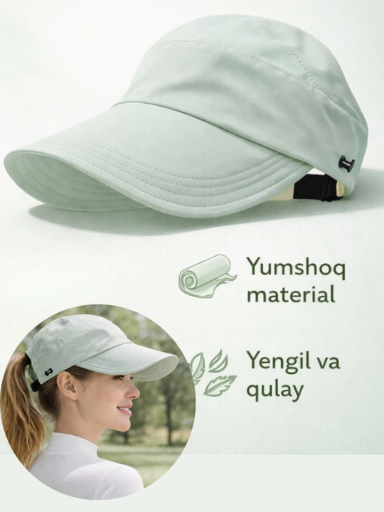 Ayollar va qizlar uchun yozgi soyabonli kepka