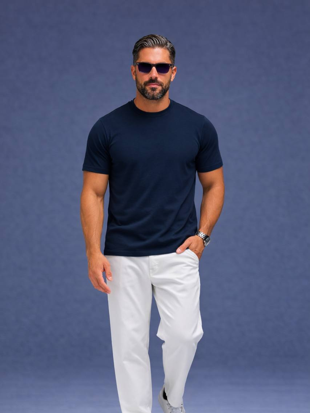 Базовая хлопковая футболка  — однотонная мужская футболка, S-XXL - 