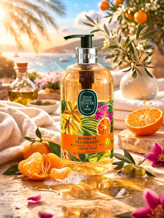 Suyuq sovun EYÜP SABRİ TUNCER Olive Oil Bodrum Mandarin 500 ml 