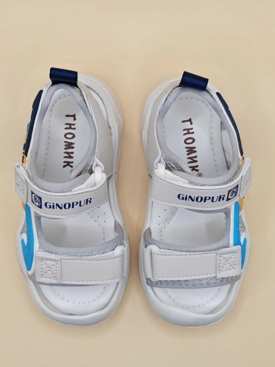 Bolalar uchun charm taglikli "Gnomik" sandallari, o‘g‘il va qiz bolalar uchun yengil yozgi poyabzal