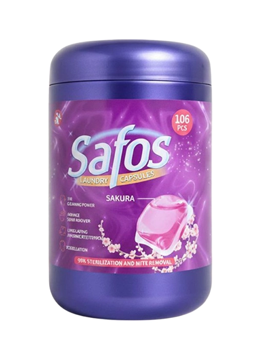 Safos Laundry Companion kir yuvish kapsulalari, xushbo‘y hidli lavanda, okean, sakura 106 dona